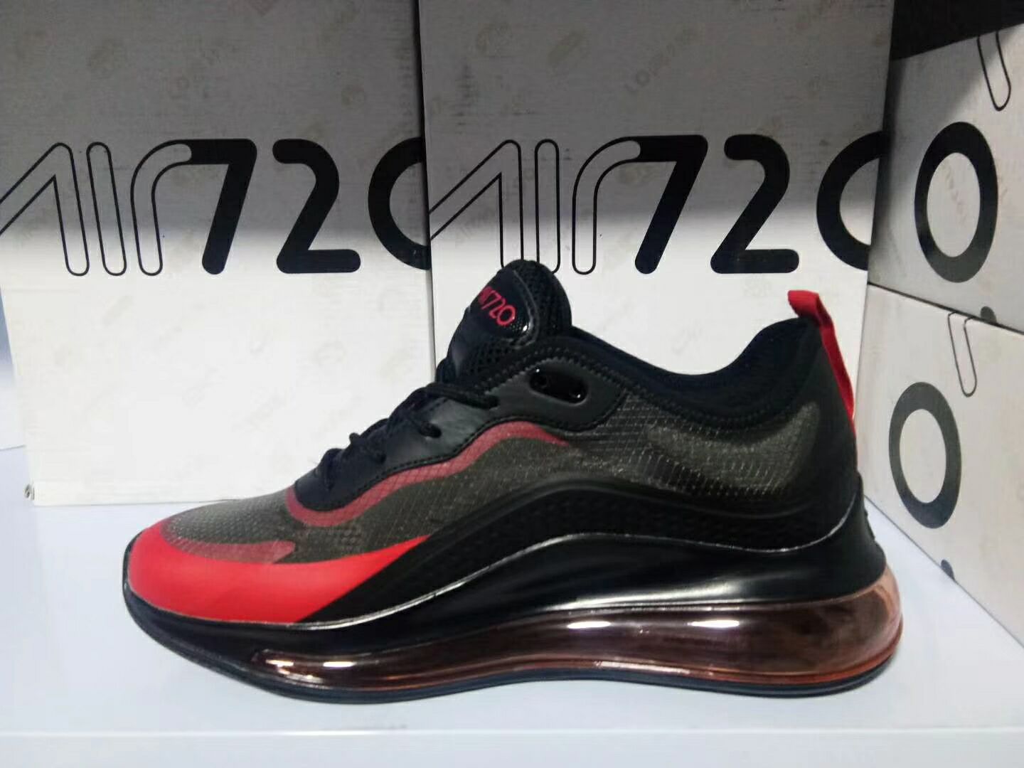 Nike Air Max 720 II Black Red Shoes - Click Image to Close
